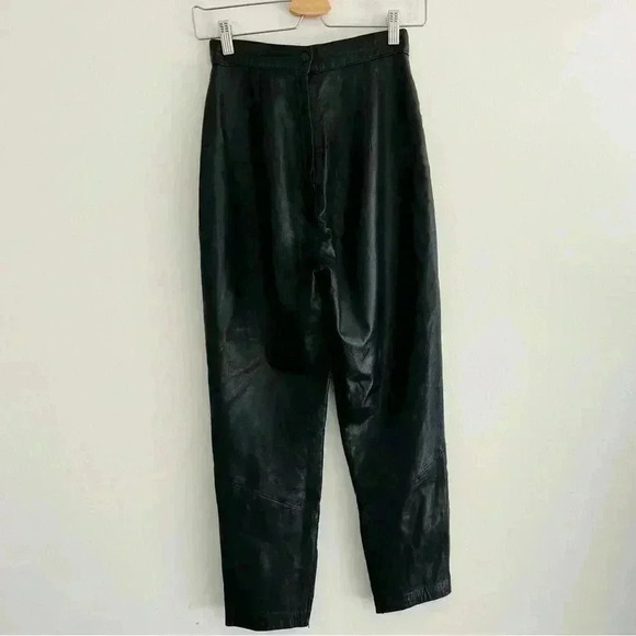 Vintage Danier Leather Pants High Waisted - Picture 8 of 12